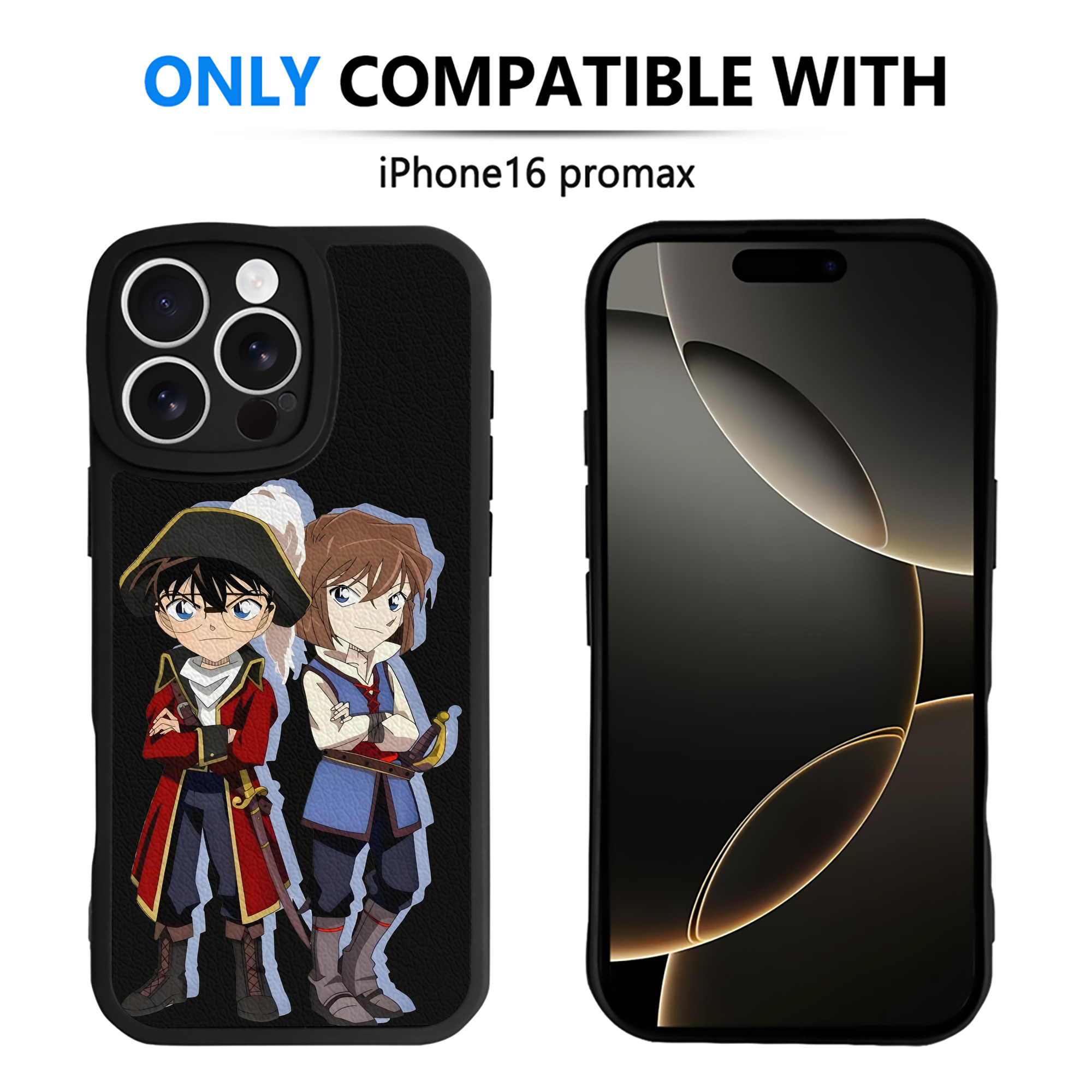 （画像用） 名探偵コナン 灰原 哀 はいばら あい Detective Conan Anita Hailey、Vi Graythorn Haibara Ai 【iPhone 16シリーズ対応】シリコンスマホケース（レザー調） 材質：シリコン